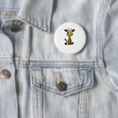 niedliches Baby Giraffe mit rosa Bogen Button (Beispiel)