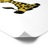 niedliches Baby Giraffe mit rosa Bogen Poster (Ecke)