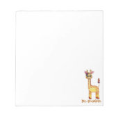 Niedliches Baby-Giraffe Notizblock (Vorderseite)