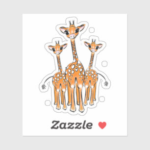 Niedliches Baby Giraffe, Safaritiere Aufkleber