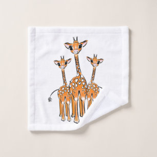 Niedliches Baby Giraffe, Safaritiere Badetuch Set