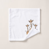 Niedliches Baby Giraffe, Safaritiere Badhandtuch Set (Waschlappen)