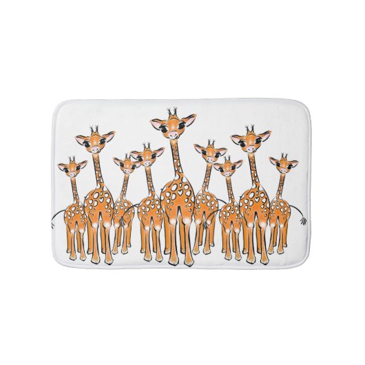 Niedliches Baby Giraffe, Safaritiere Bath Mat Badematte (Vorderseite)