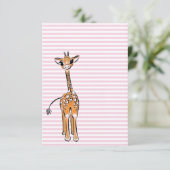 Niedliches Baby Giraffe, Safaritiere, rosa Streife (Stehend Vorderseite)