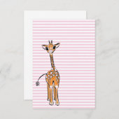 Niedliches Baby Giraffe, Safaritiere, rosa Streife (Vorne/Hinten)