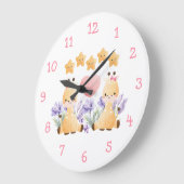 Niedliches Baby Giraffe Wall Clock | Wir sind ein Große Wanduhr (Winkel)