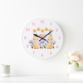 Niedliches Baby Giraffe Wall Clock | Wir sind ein Große Wanduhr (Zuhause)