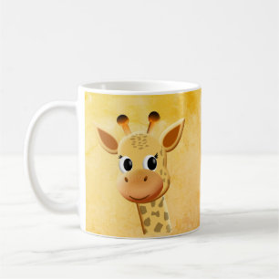 Niedliches Baby Giraffe Zeichnend Kaffeetasse