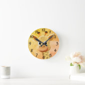 Niedliches Baby Giraffe Zeichnend Runde Wanduhr (Zuhause)