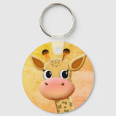 Niedliches Baby Giraffe Zeichnend Schlüsselanhänger (Vorderseite)