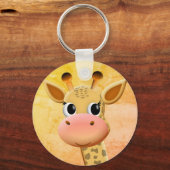 Niedliches Baby Giraffe Zeichnend Schlüsselanhänger (Vorderseite)