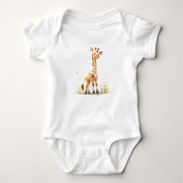 Niedliches Baby Giraffe, Zootiere, Safari-Tiere Baby Strampler