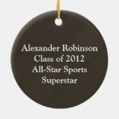 Niedliches Baby-Girl-Eule mit rosa Bow Keramikornament (Hinten)