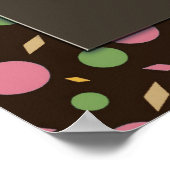 Niedliches Baby-Girl-Eule mit rosa Bow Poster (Ecke)