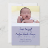 Niedliches Baby Girl oder Boy Bunny Art Personalis Ankündigung (Rückseite)