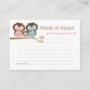 Niedliches Baby-Girl-Ratschlag Beilage Begleitkarte