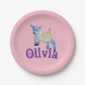 Niedliches Baby Goat Jumping Animal Art hinzufügen Pappteller (Vorderseite)