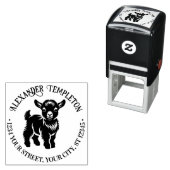 Niedliches Baby Goat Stehend #2 Name Rücksendeadre Permastempel (Beispiel)