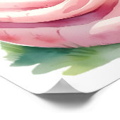 Niedliches Baby Highland Cow mit Blume - Kinderzim Poster (Ecke)