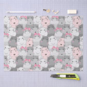 Niedliches Baby Hippos Tissue Paper Seidenpapier (Handwerk)