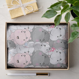 Niedliches Baby Hippos Tissue Paper Seidenpapier