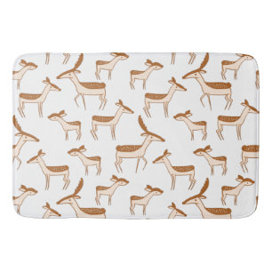 Niedliches Baby-Hirsch und Familie Badematte