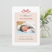 Niedliches Baby Holiday Birth Ankündigung (Stehend Vorderseite)