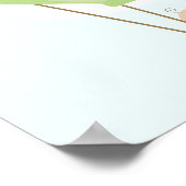 Niedliches Baby in der grünen Ballon Poster (Ecke)