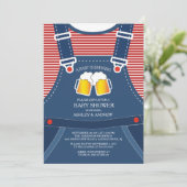 Niedliches BABY IST BREWING Baby Dusche Einladung (Stehend Vorderseite)