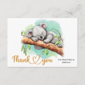 Niedliches Baby koala Dankeskarte Begleitkarte (Vorderseite)