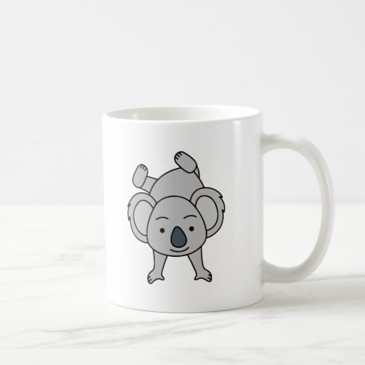 Niedliches Baby Koala mit einem Lächeln auf einem  Kaffeetasse (Rechts)
