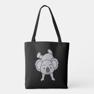 Niedliches Baby Koala mit einem Lächeln auf einem  Tasche