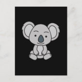 Niedliches Baby Koala mit einem Lächeln im Boden Postkarte (Vorderseite)