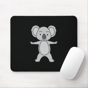 Niedliches Baby Koala mit Lächeln Stehend Mousepad