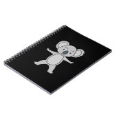 Niedliches Baby Koala mit Lächeln Stehend Notizblock (Linke Seite)