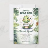 Niedliches Baby-Krokodil im Dschungel Dankeskarte (Vorderseite)