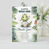 Niedliches Baby-Krokodil im Dschungel Dankeskarte (Stehend Vorderseite)