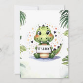 Niedliches Baby-Krokodil im Dschungel Einladung (Rückseite)