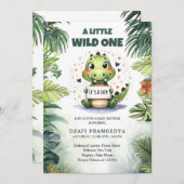 Niedliches Baby-Krokodil im Dschungel Einladung (Vorne/Hinten)