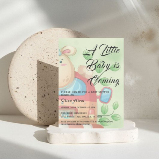 Niedliches Baby Lamb Baby Dusche Einladung