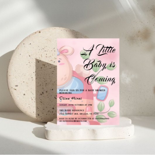 Niedliches Baby Lamb Baby Dusche Einladung