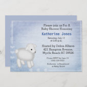 Niedliches Baby Lamb Baby Dusche Einladung (Vorne/Hinten)