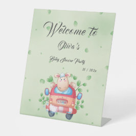 Niedliches Baby Lamb Babyduschenschild Sockelschild