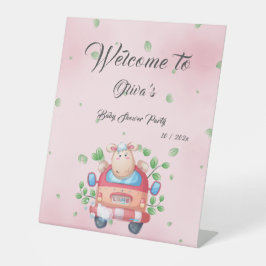 Niedliches Baby Lamb Babyduschenschild Sockelschild