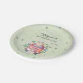 Niedliches Baby Lamb Babyduschpapier Pappteller (Schrägansicht)