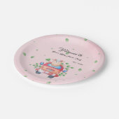 Niedliches Baby Lamb Babyduschpapier Pappteller (Schrägansicht)