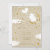 Niedliches Baby Lamb Ballon Kinderdusche Einladung (Vorderseite)