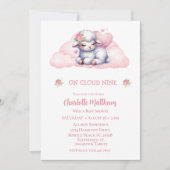 Niedliches Baby Lamb Cloud Nine 9 Babydusche Einladung (Vorderseite)