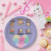 Niedliches Baby Liebe Plate - Ich ❤️ Mami & Parter Pappteller (Party)