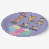 Niedliches Baby Liebe Plate - Ich ❤️ Mami & Parter Pappteller (Schrägansicht)